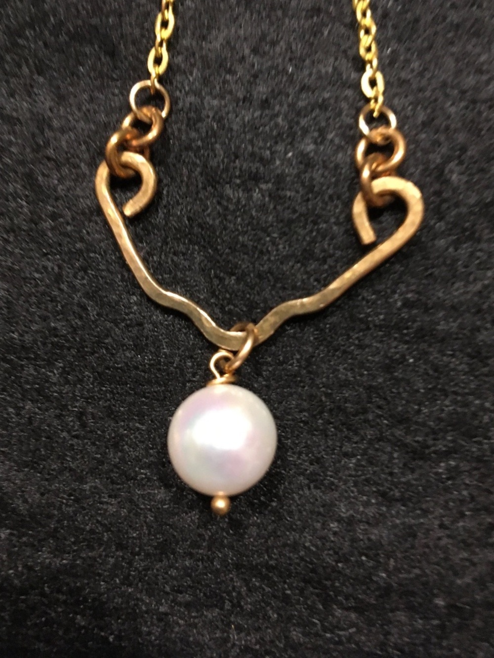 Pearl Drop Gold Necklace